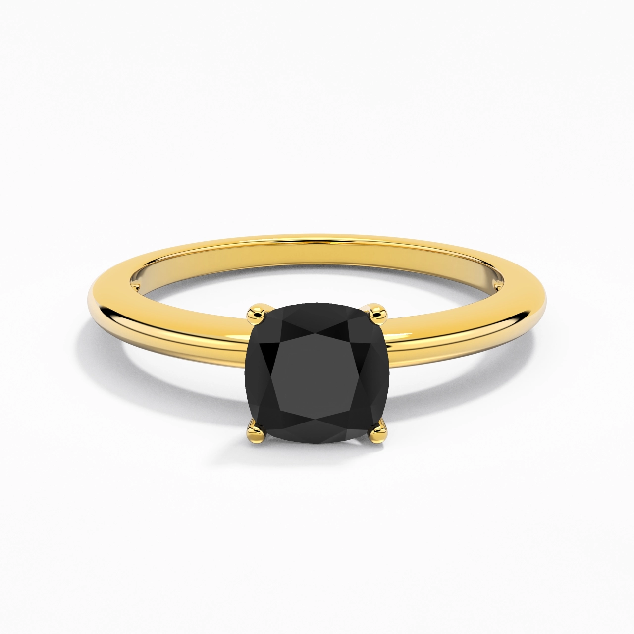 Classique Simple Coussin Coupé Bague de fiançailles
