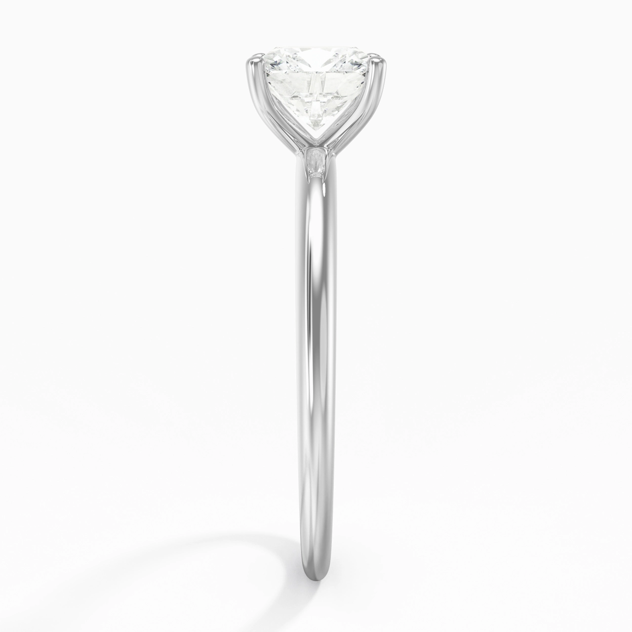 Classic Simple Cushion Cut Engagement Ring