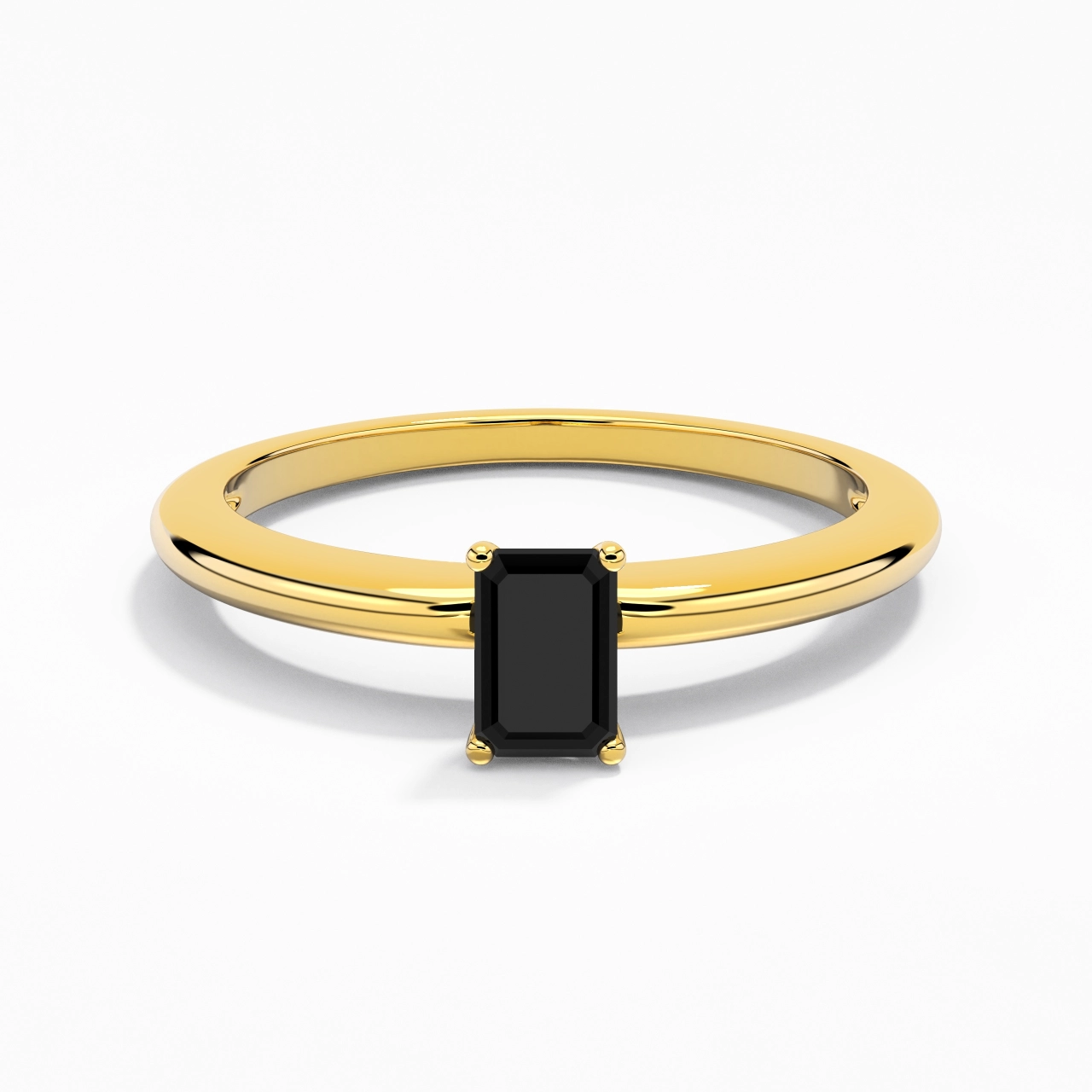 Classic Simple Emerald Cut Engagement Ring