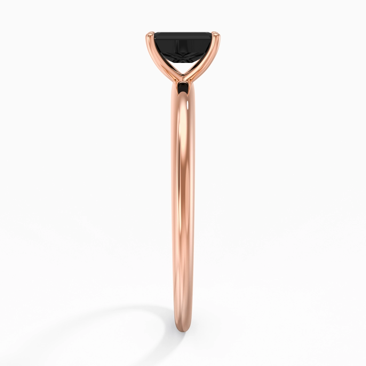 Classic Simple Emerald Cut Engagement Ring