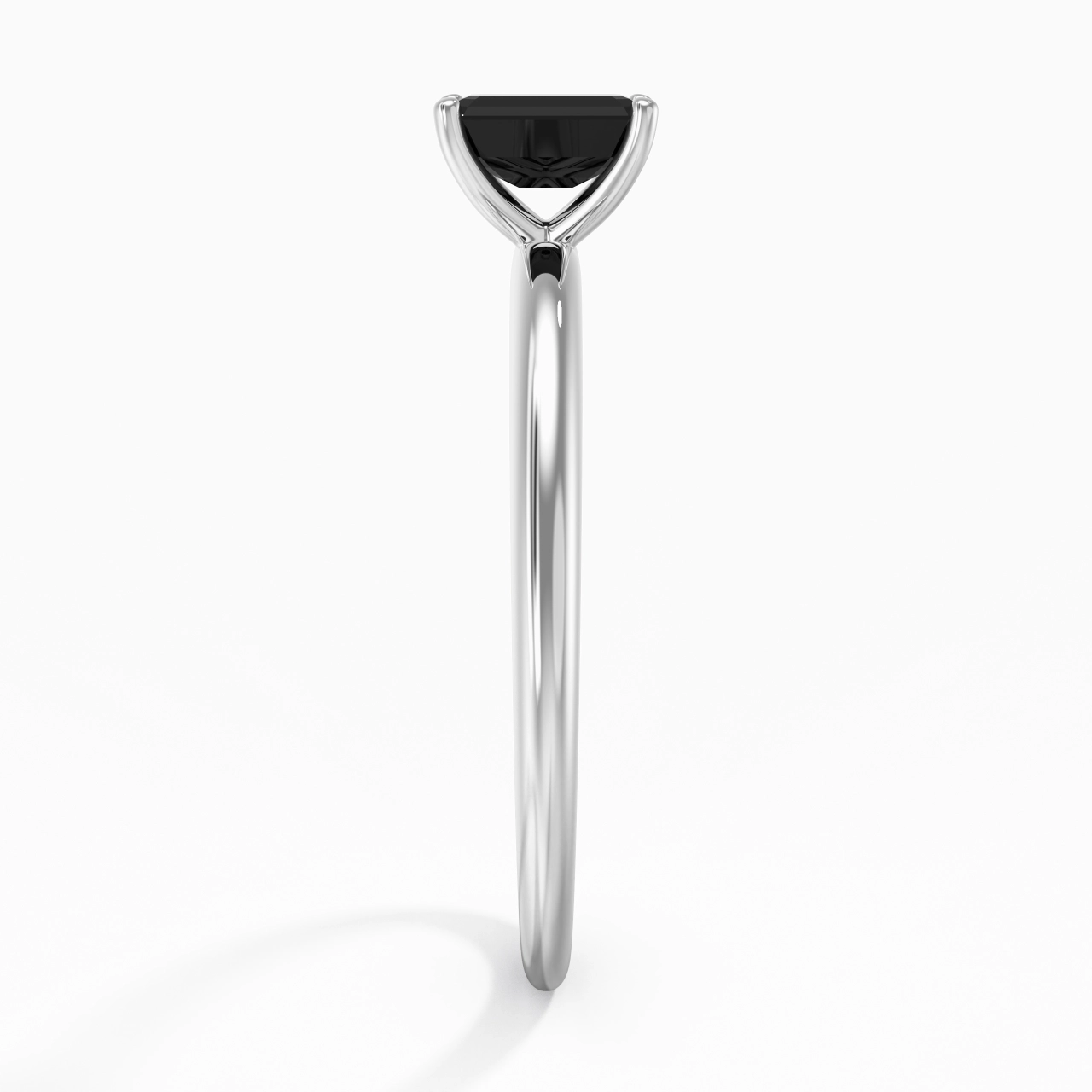 Classic Simple Emerald Cut Engagement Ring