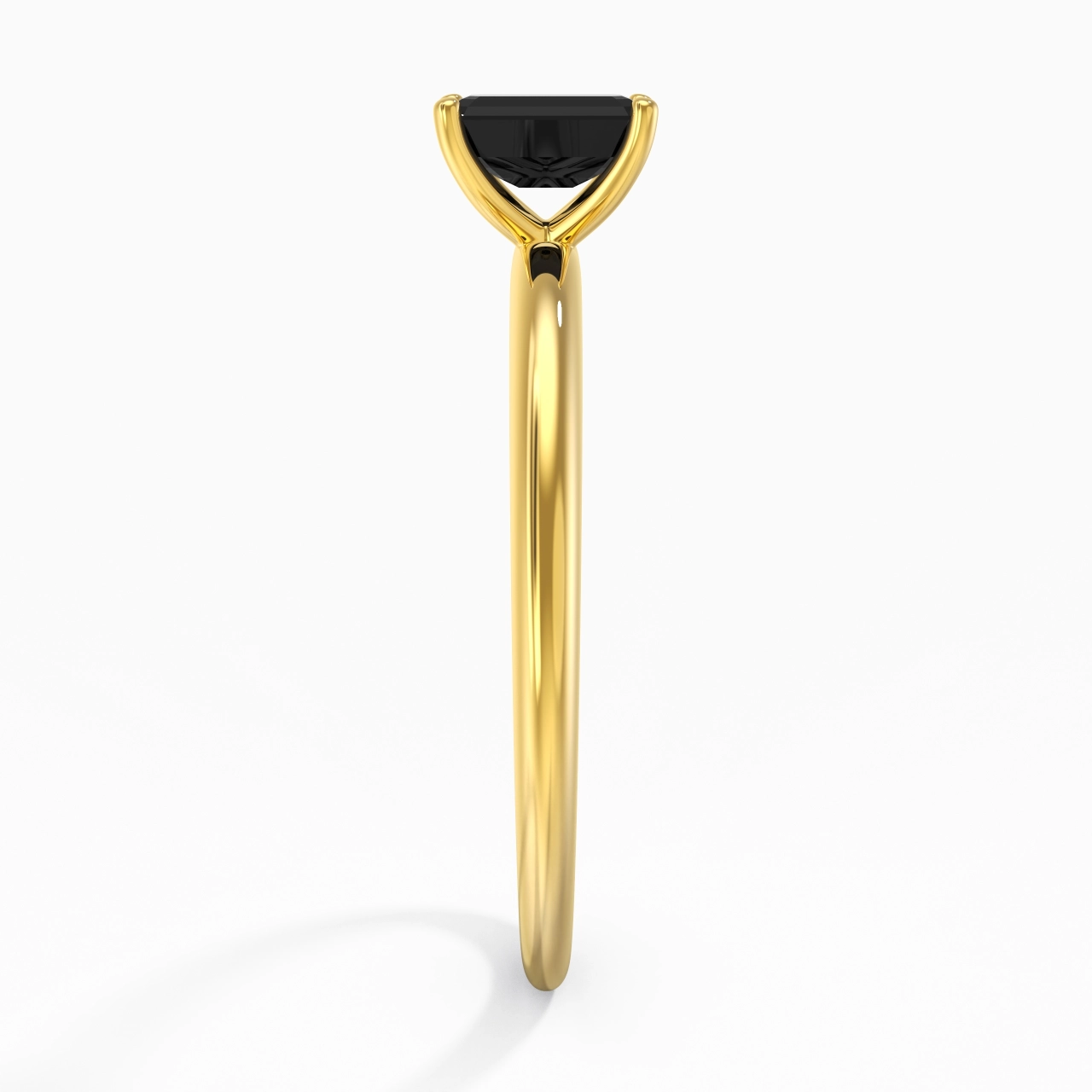 Classic Simple Emerald Cut Engagement Ring