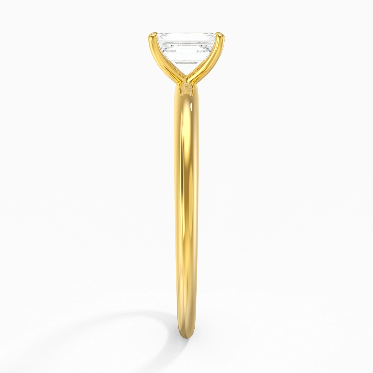 Classic Simple Emerald Cut Engagement Ring