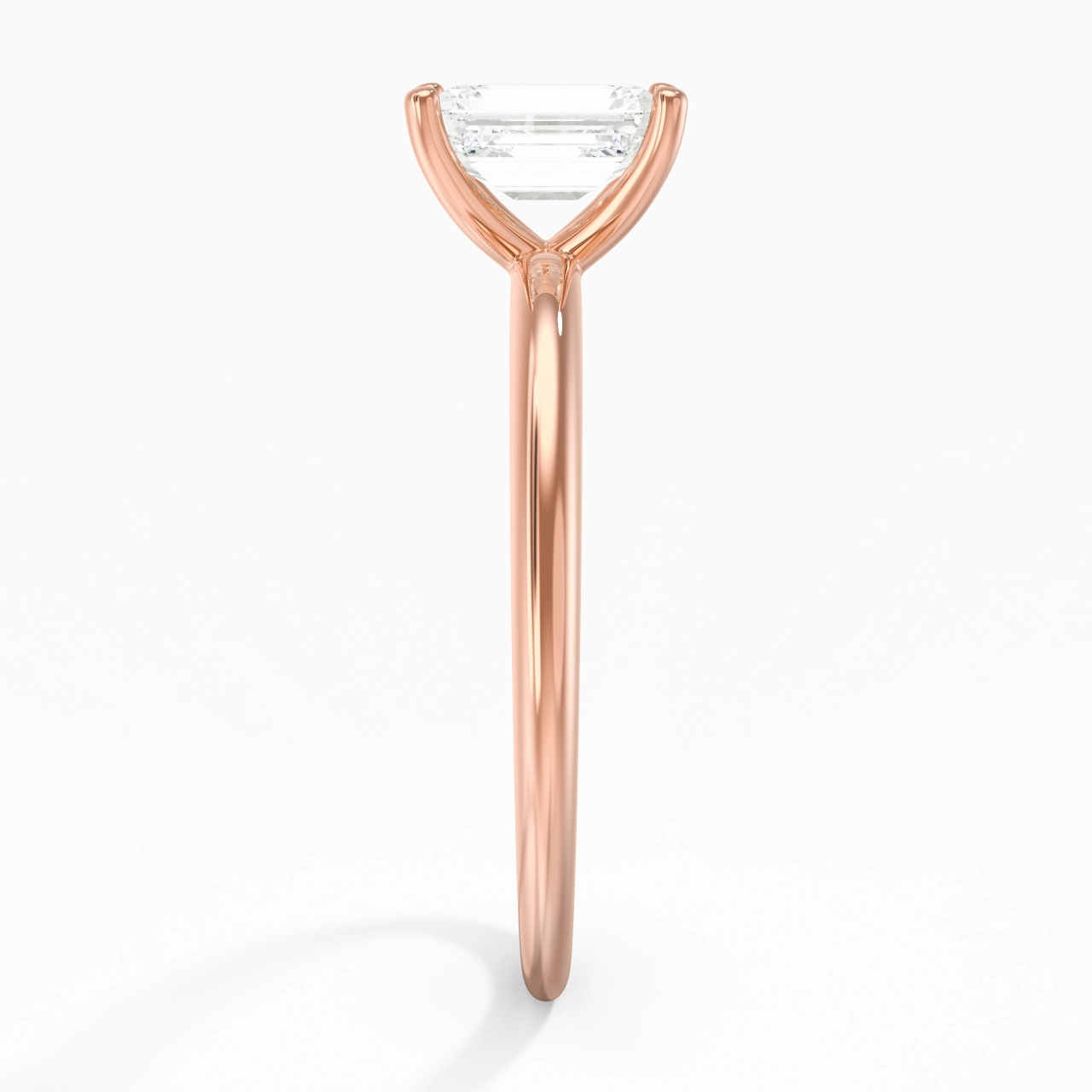 Classic Simple Emerald Cut Engagement Ring