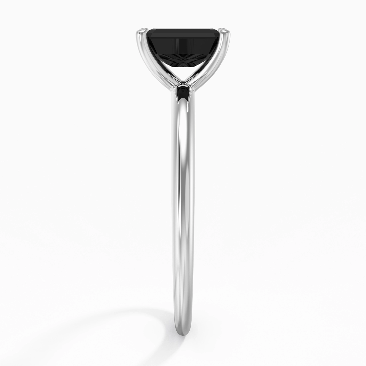 Classic Simple Emerald Cut Engagement Ring