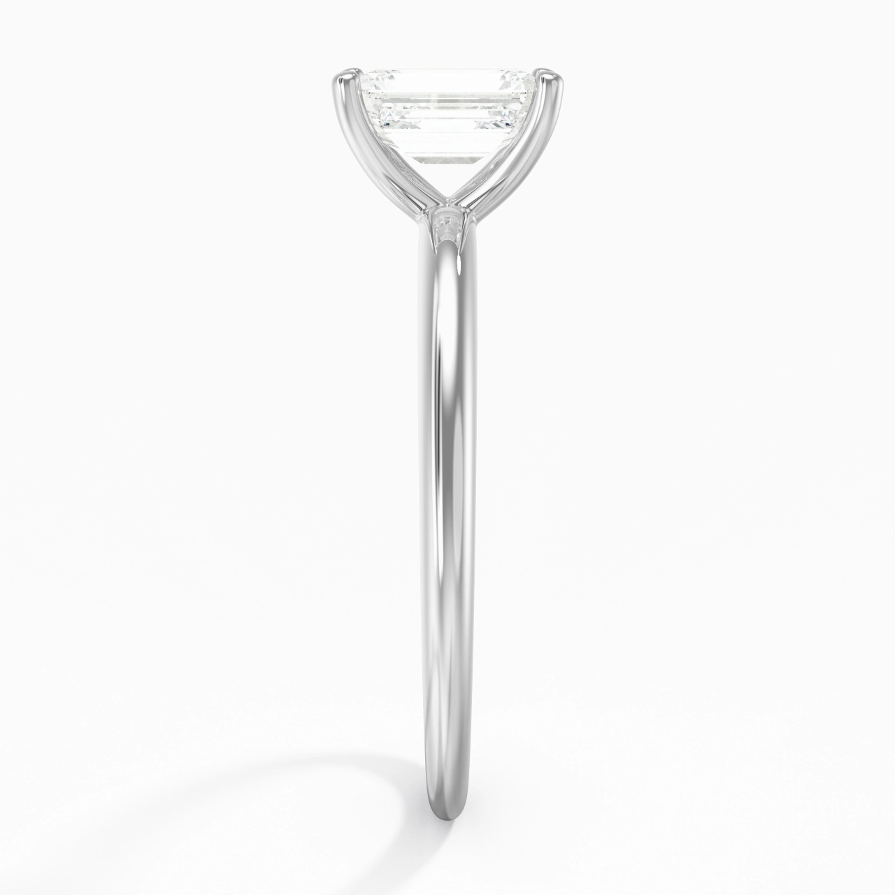 Classic Simple Emerald Cut Engagement Ring