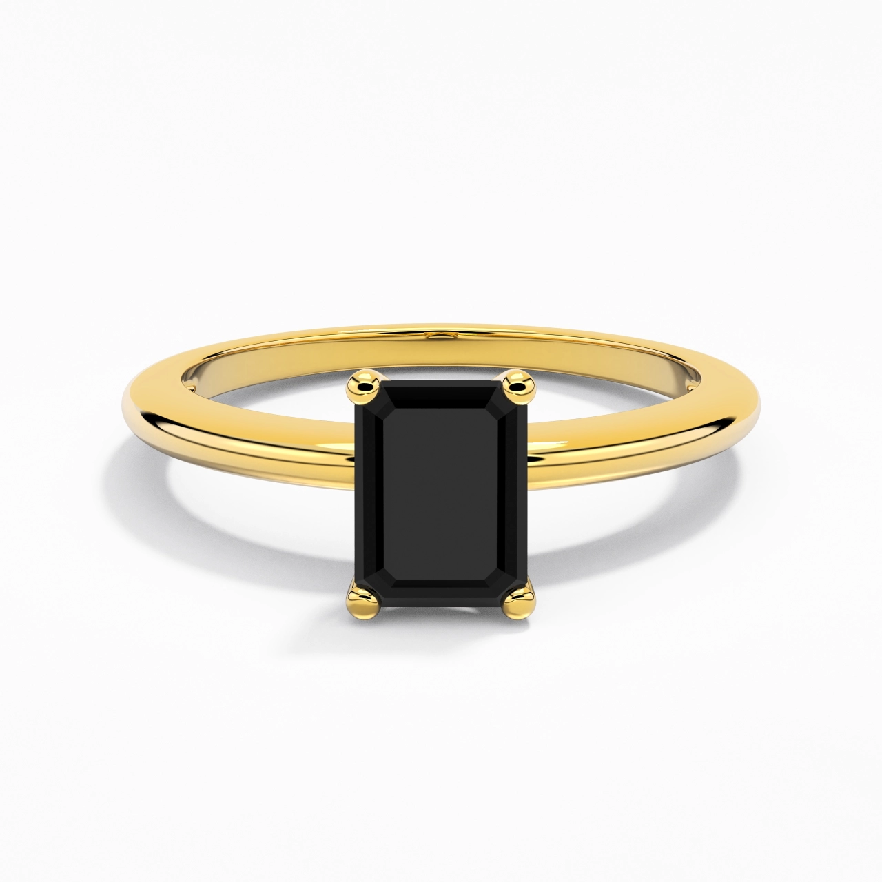 Classic Simple Emerald Cut Engagement Ring