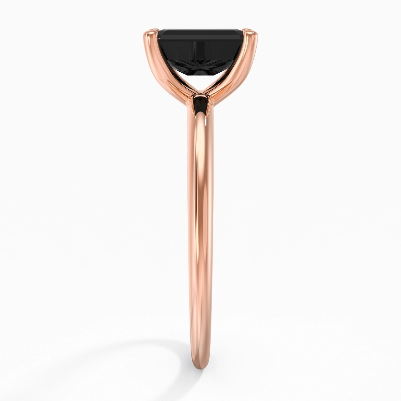 Classic Simple Emerald Cut Engagement Ring