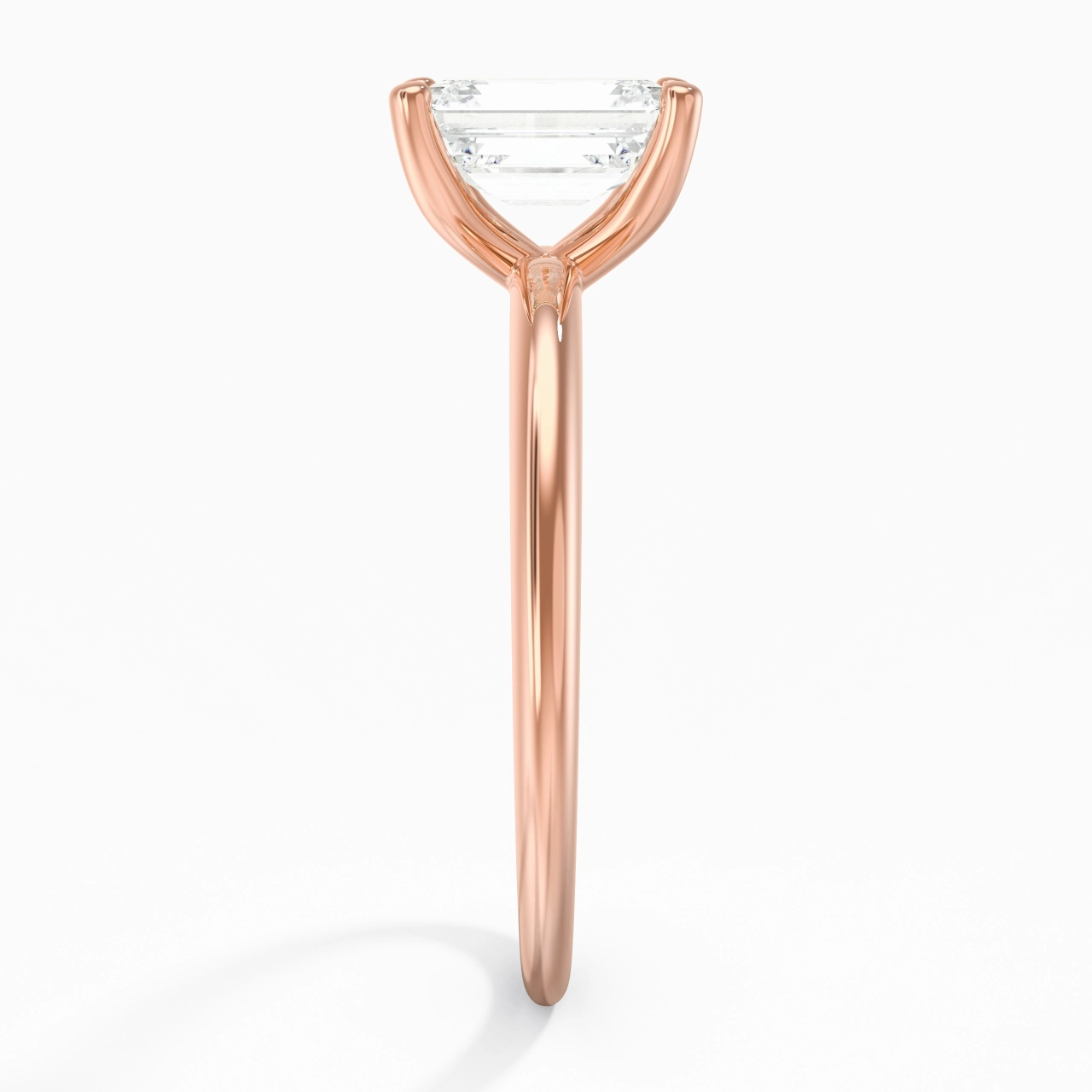 Classic Simple Emerald Cut Engagement Ring