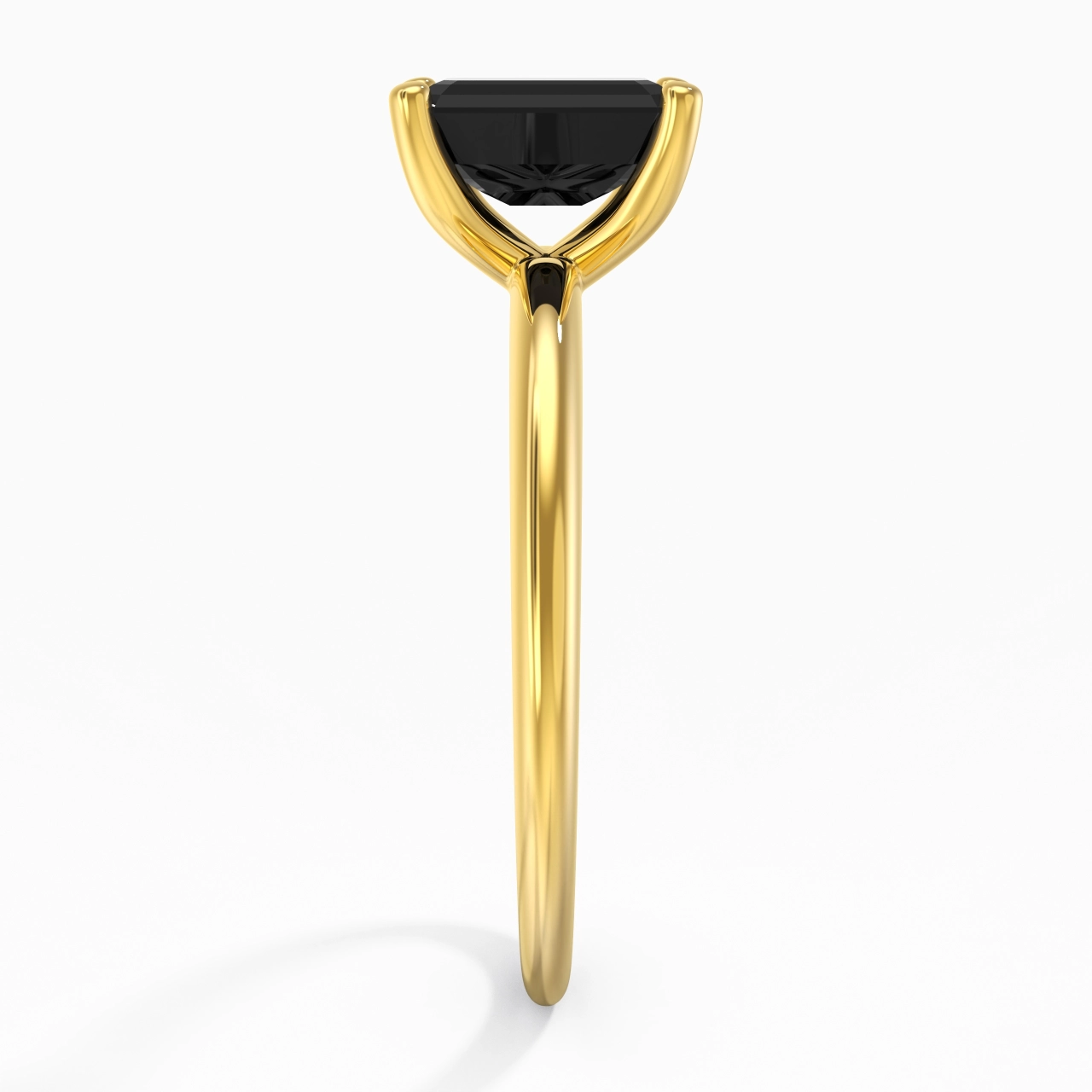 Classic Simple Emerald Cut Engagement Ring