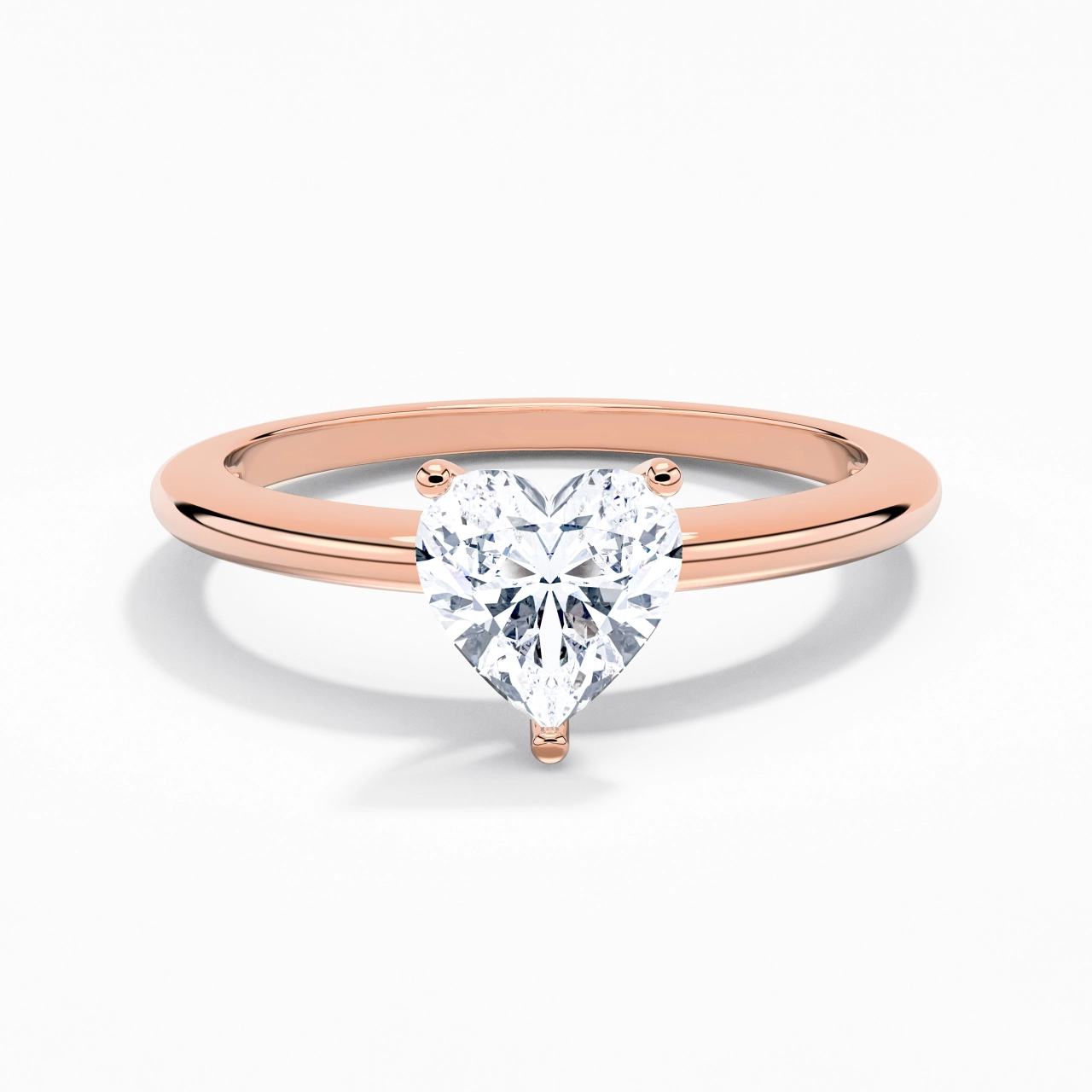 Classic Simple Heart Cut Engagement Ring