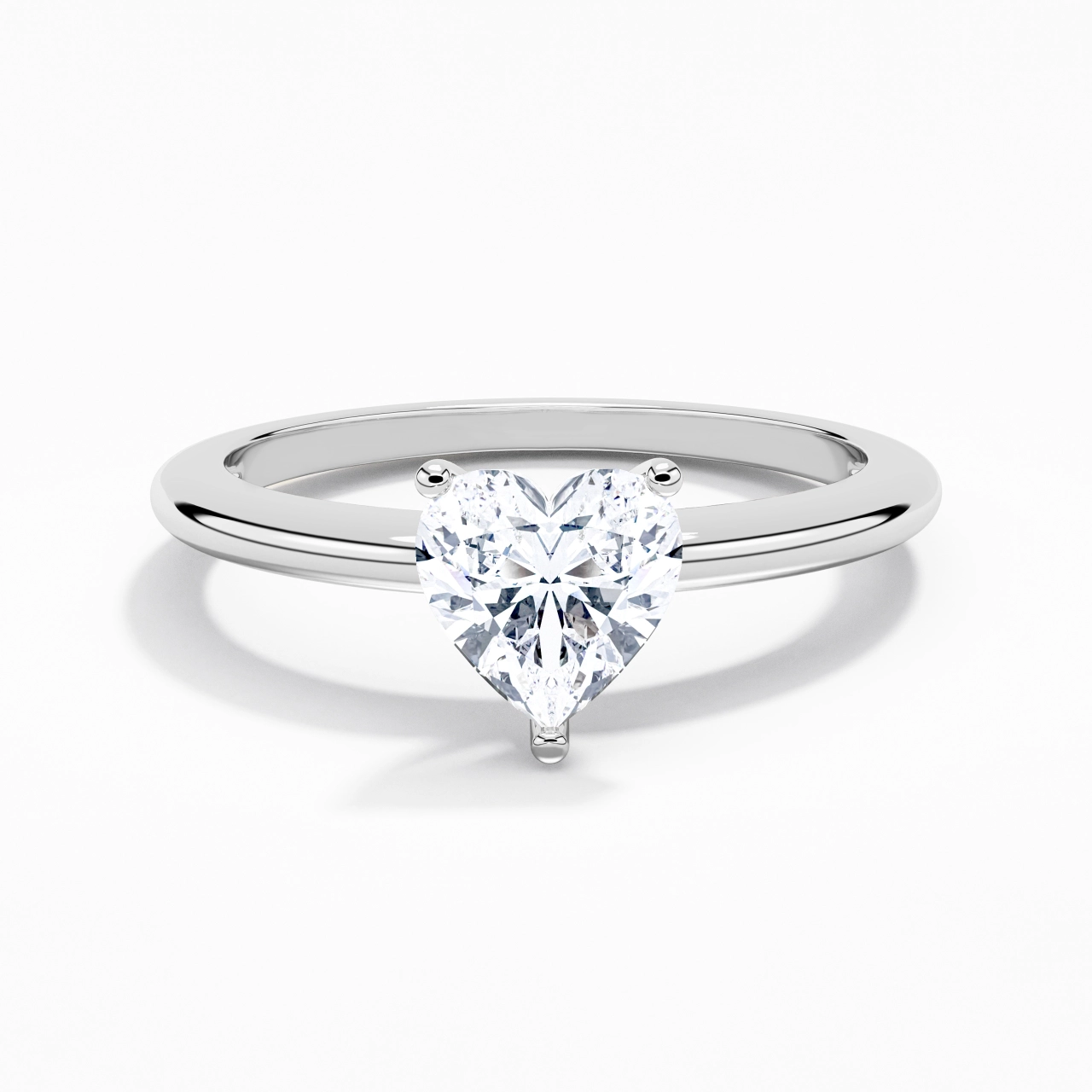 Classic Simple Heart Cut Engagement Ring