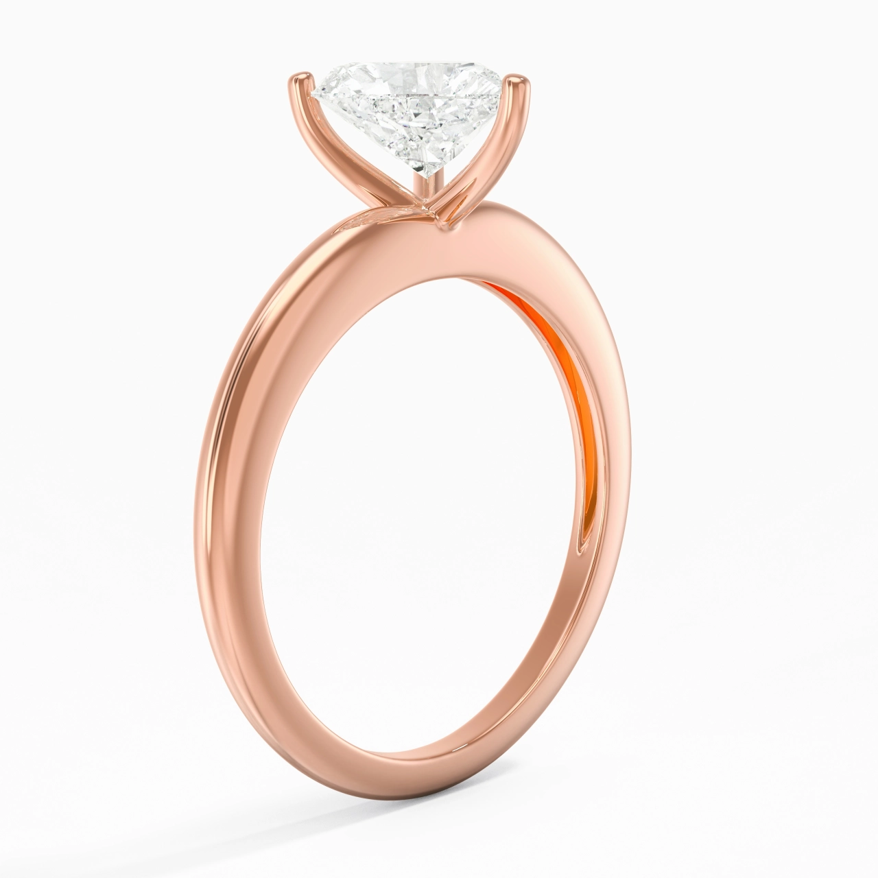 Classic Simple Heart Cut Engagement Ring