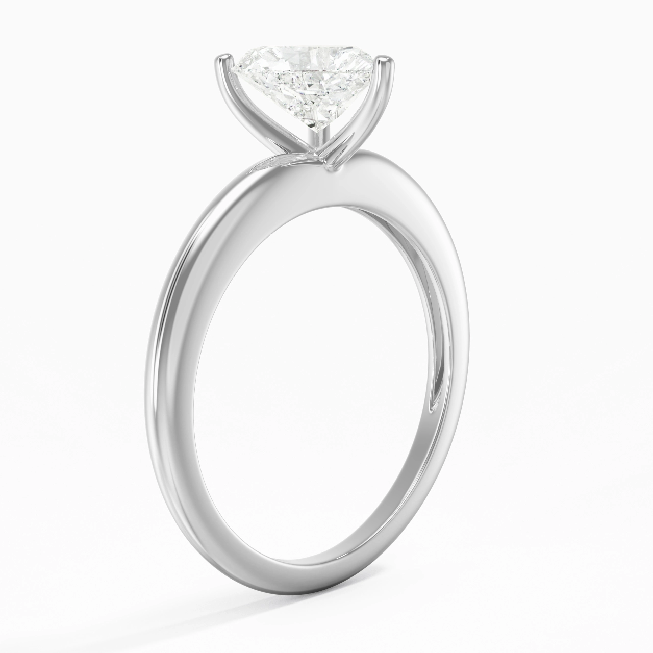 Classic Simple Heart Cut Engagement Ring