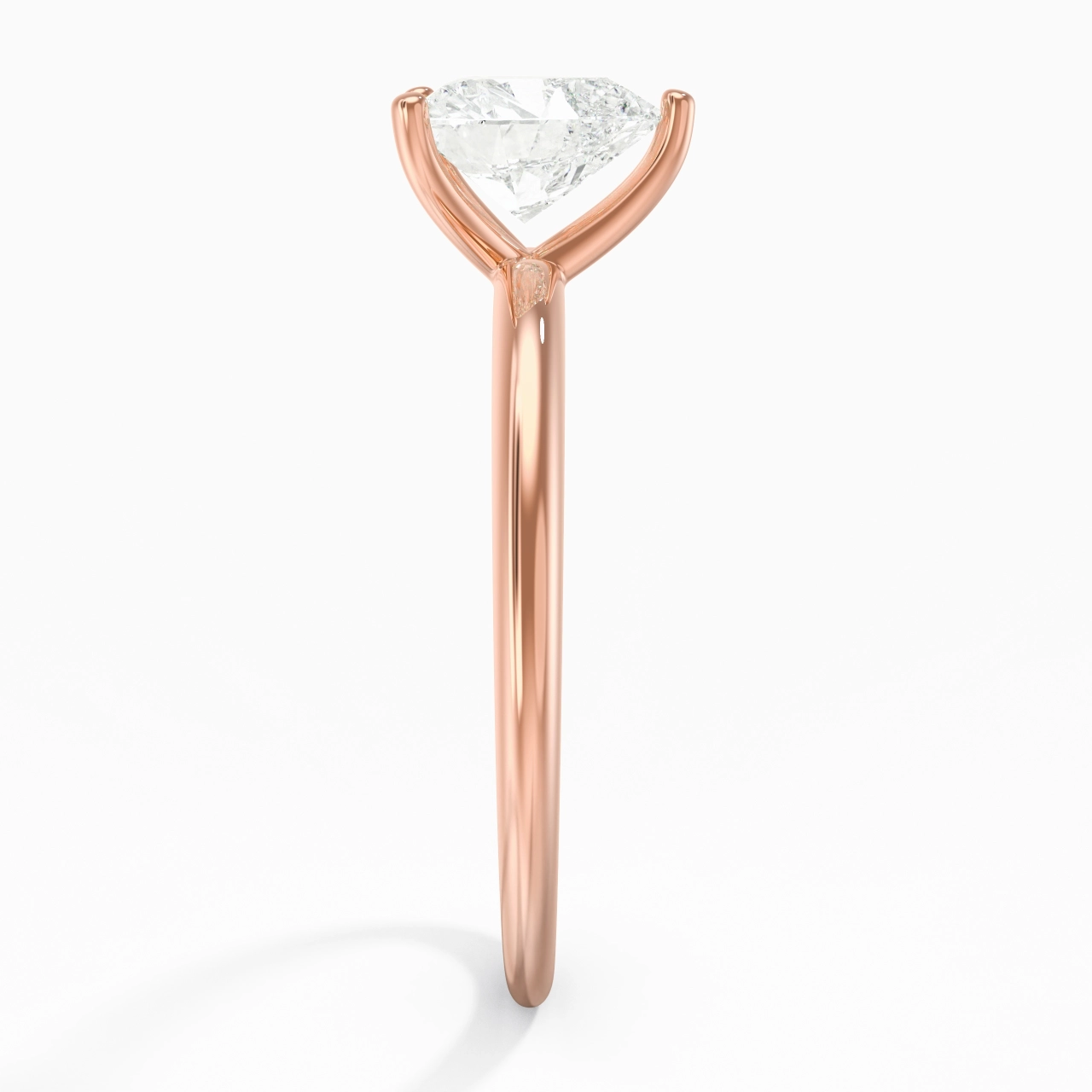 Classic Simple Heart Cut Engagement Ring