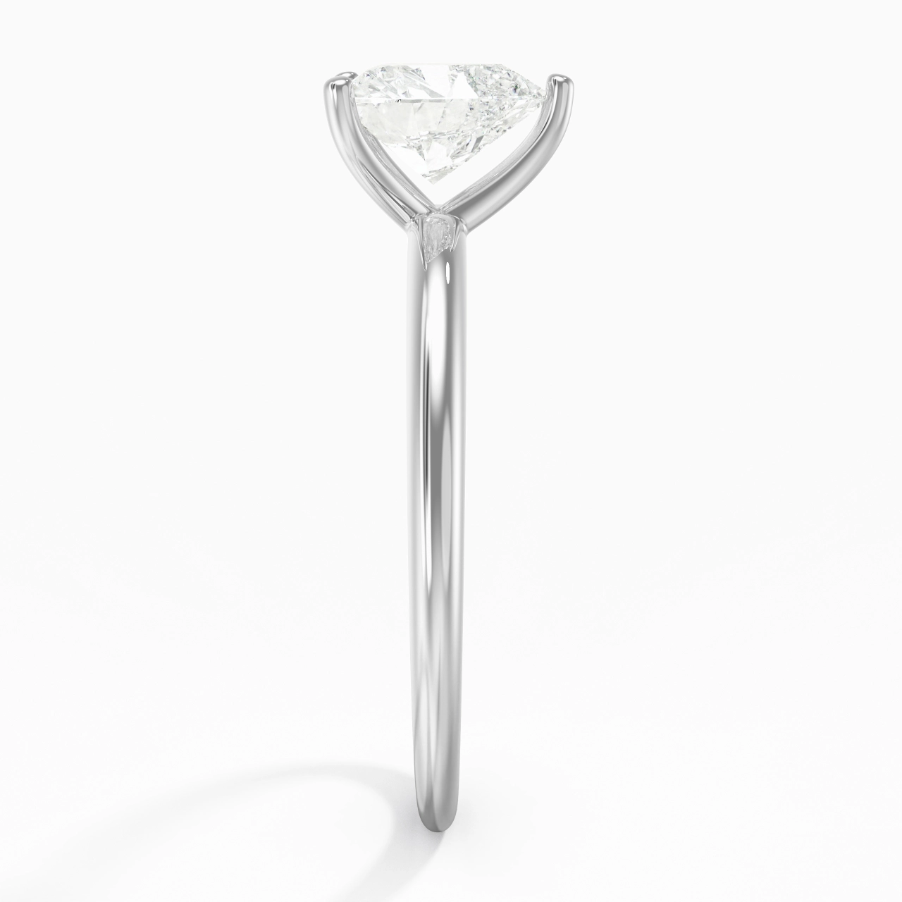 Classic Simple Heart Cut Engagement Ring