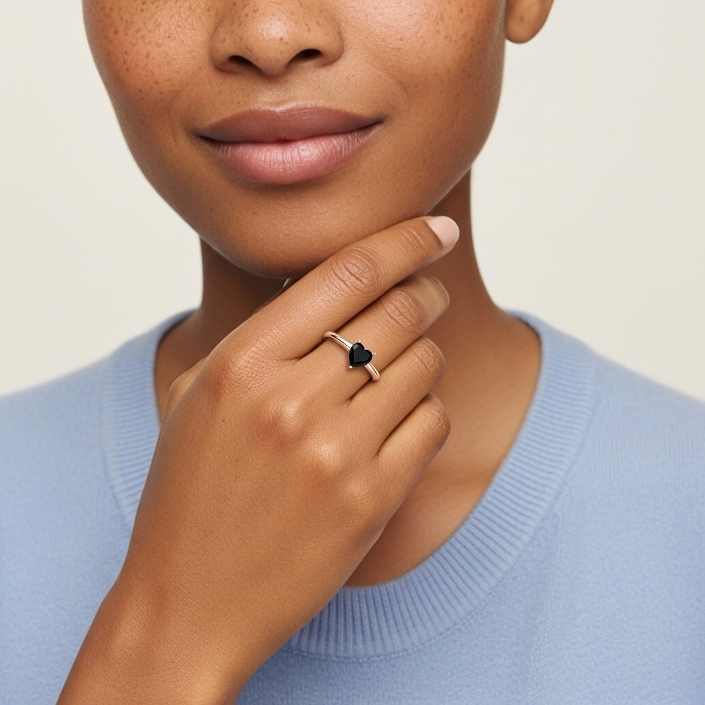 Classic Simple Heart Cut Engagement Ring