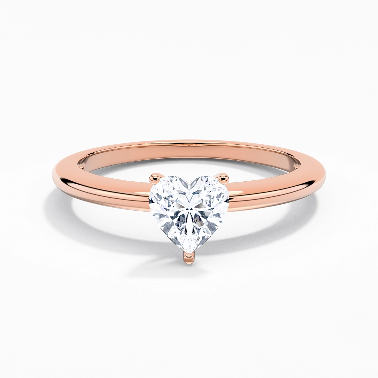 Classic Simple Heart Cut Engagement Ring