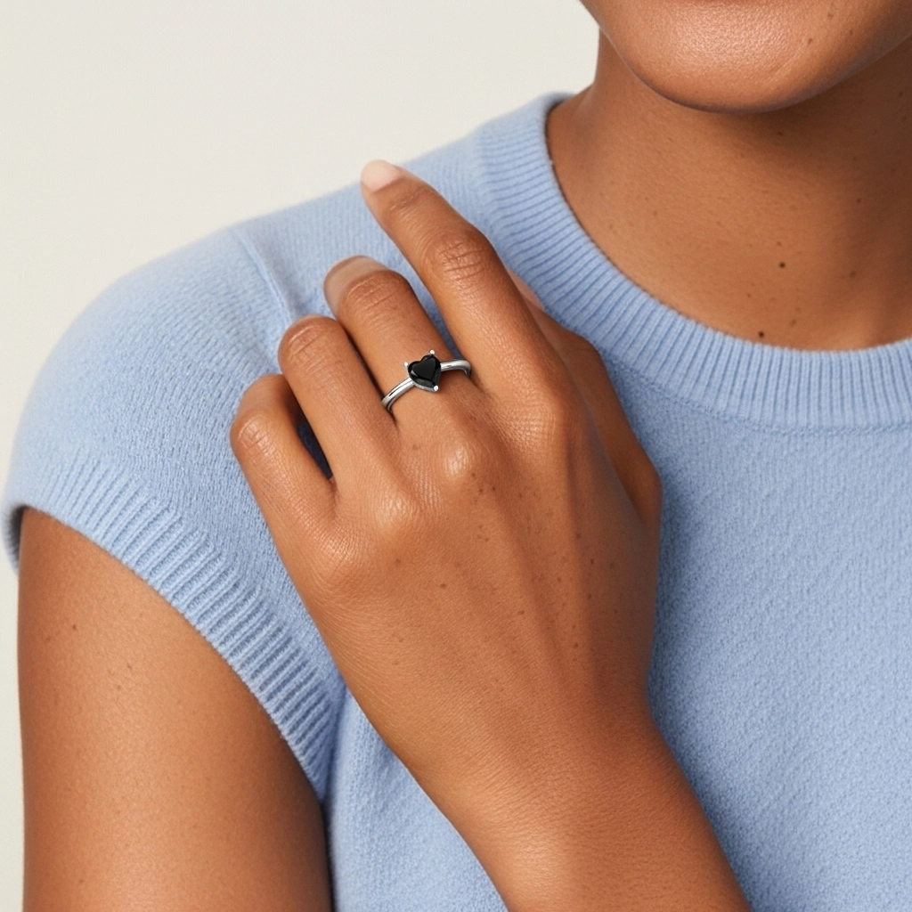 Classic Simple Heart Cut Engagement Ring