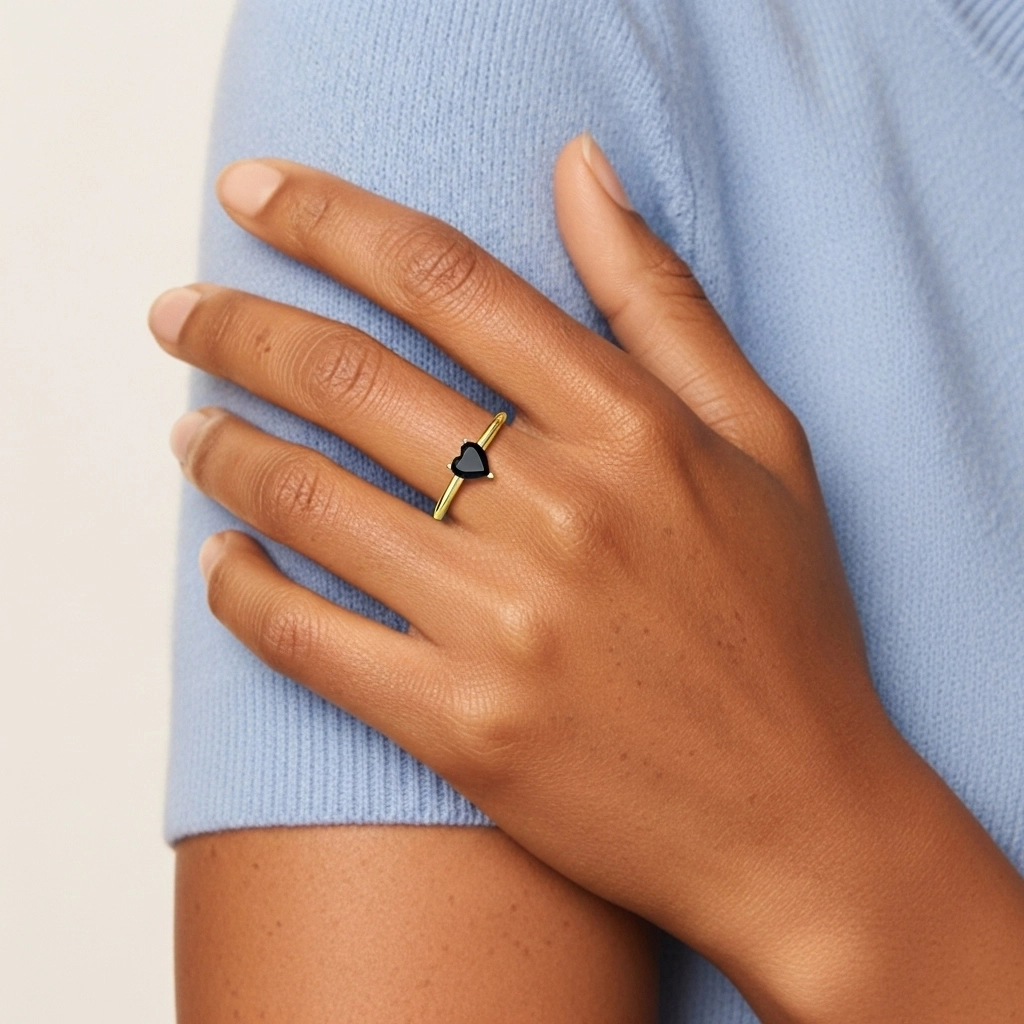 Classic Simple Heart Cut Engagement Ring