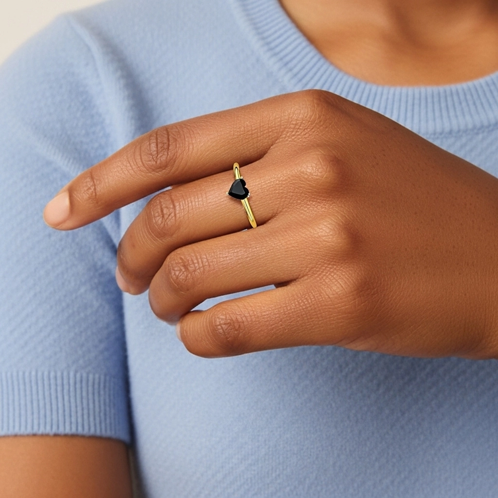 Classic Simple Heart Cut Engagement Ring