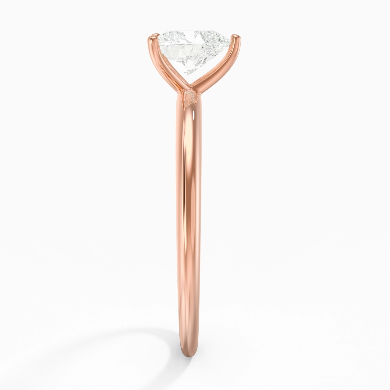 Classic Simple Heart Cut Engagement Ring