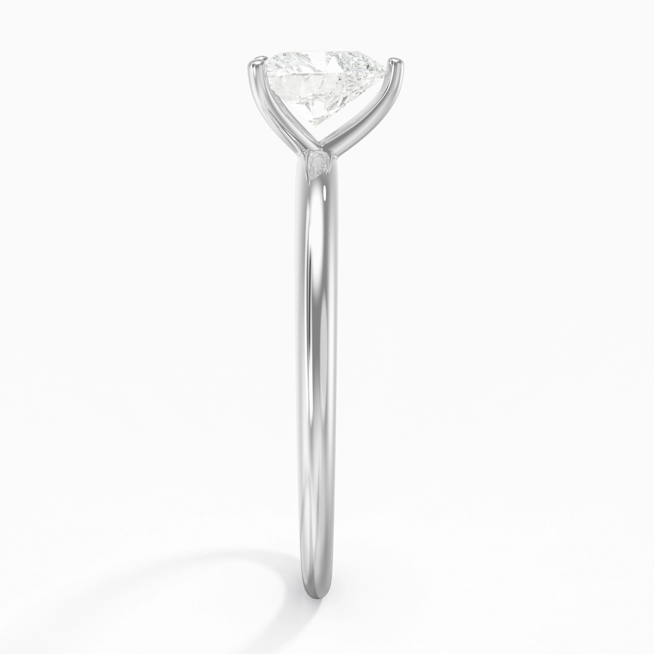 Classic Simple Heart Cut Engagement Ring