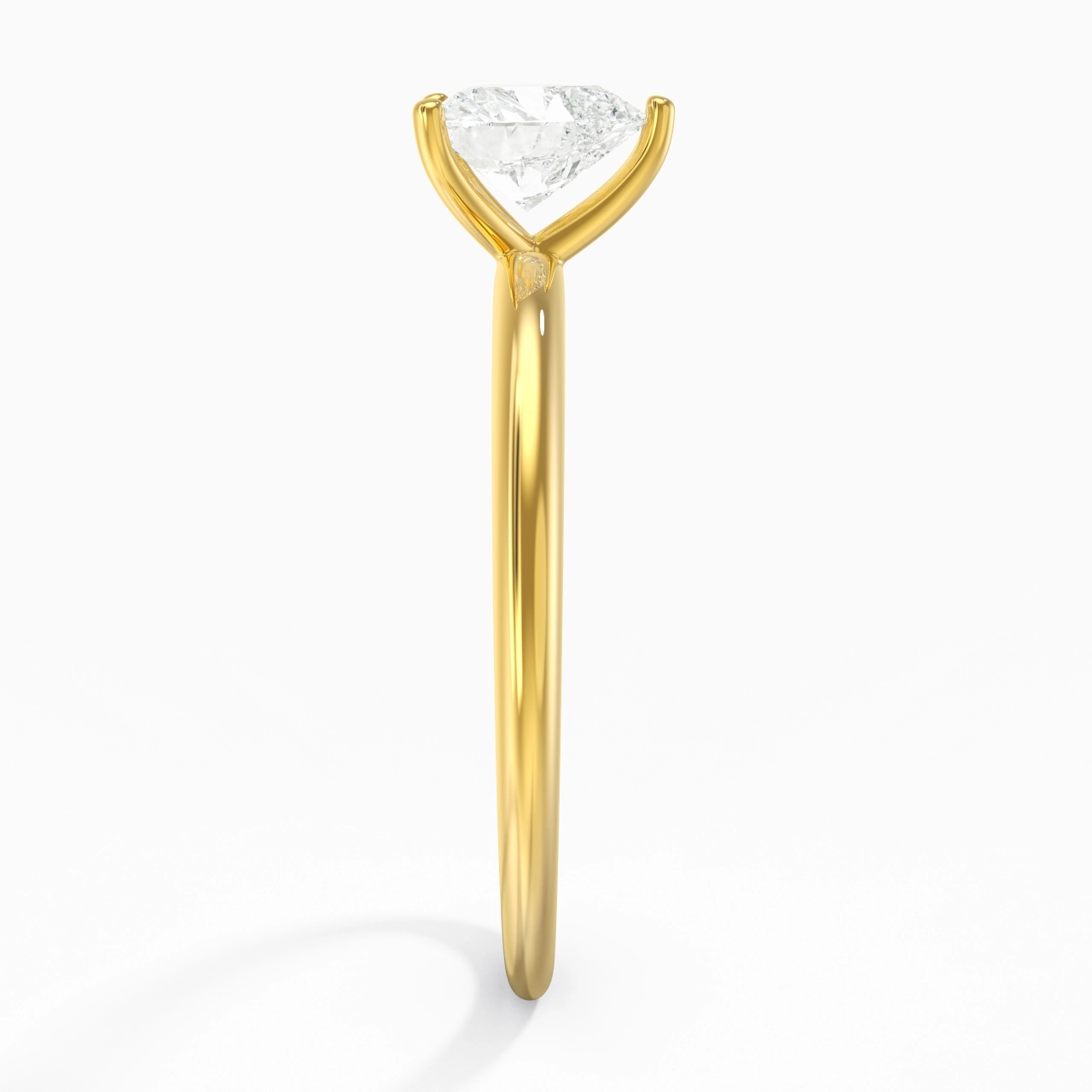 Classic Simple Heart Cut Engagement Ring