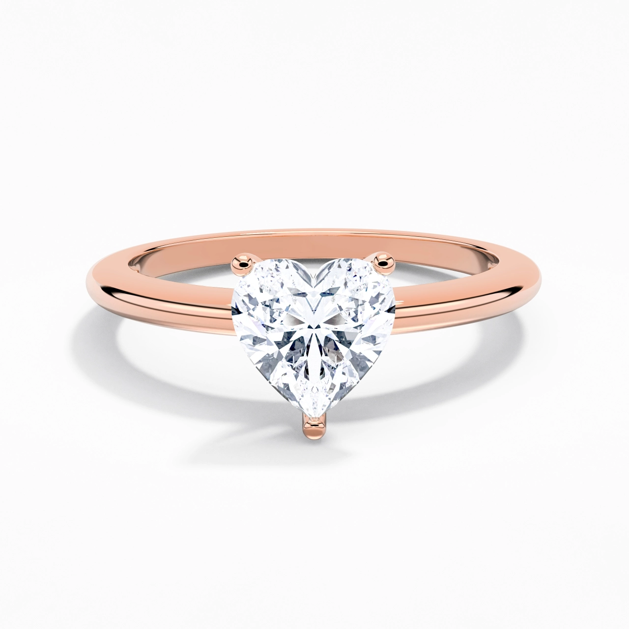 Classic Simple Heart Cut Engagement Ring