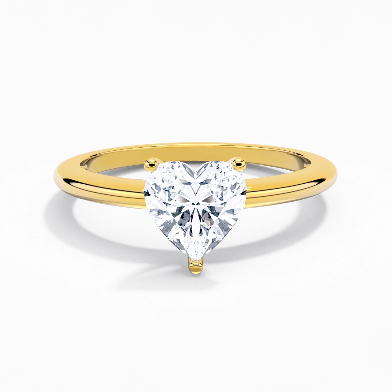 Classic Simple Heart Cut Engagement Ring