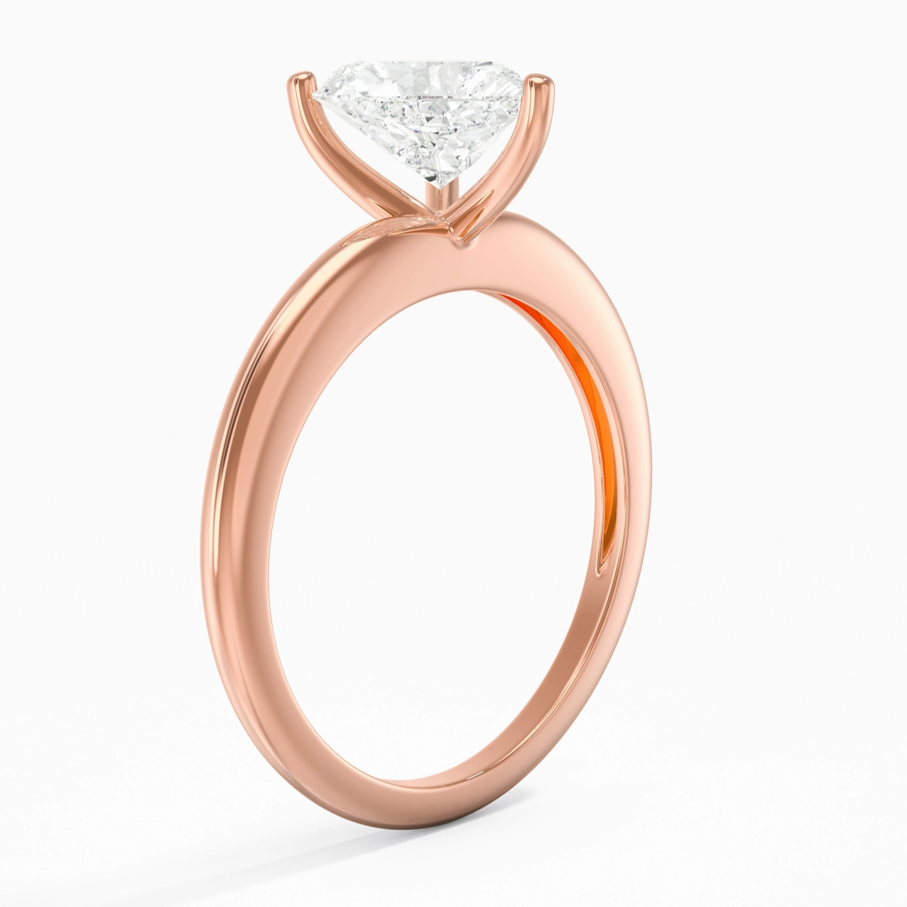 Classic Simple Heart Cut Engagement Ring