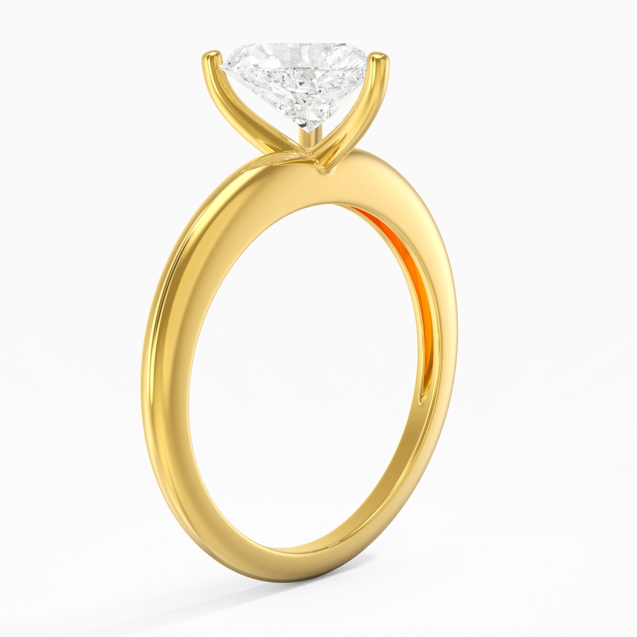 Classic Simple Heart Cut Engagement Ring