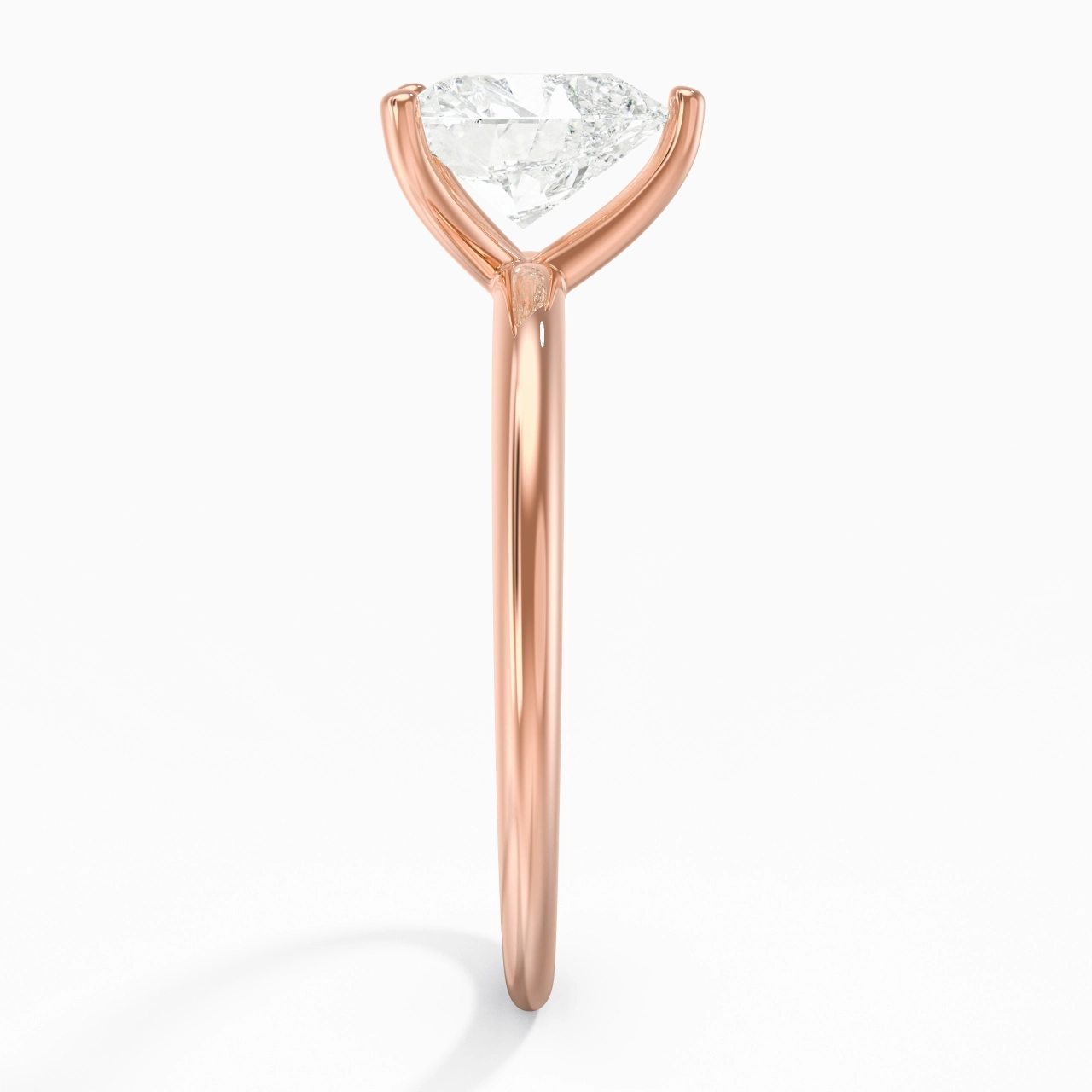 Classic Simple Heart Cut Engagement Ring