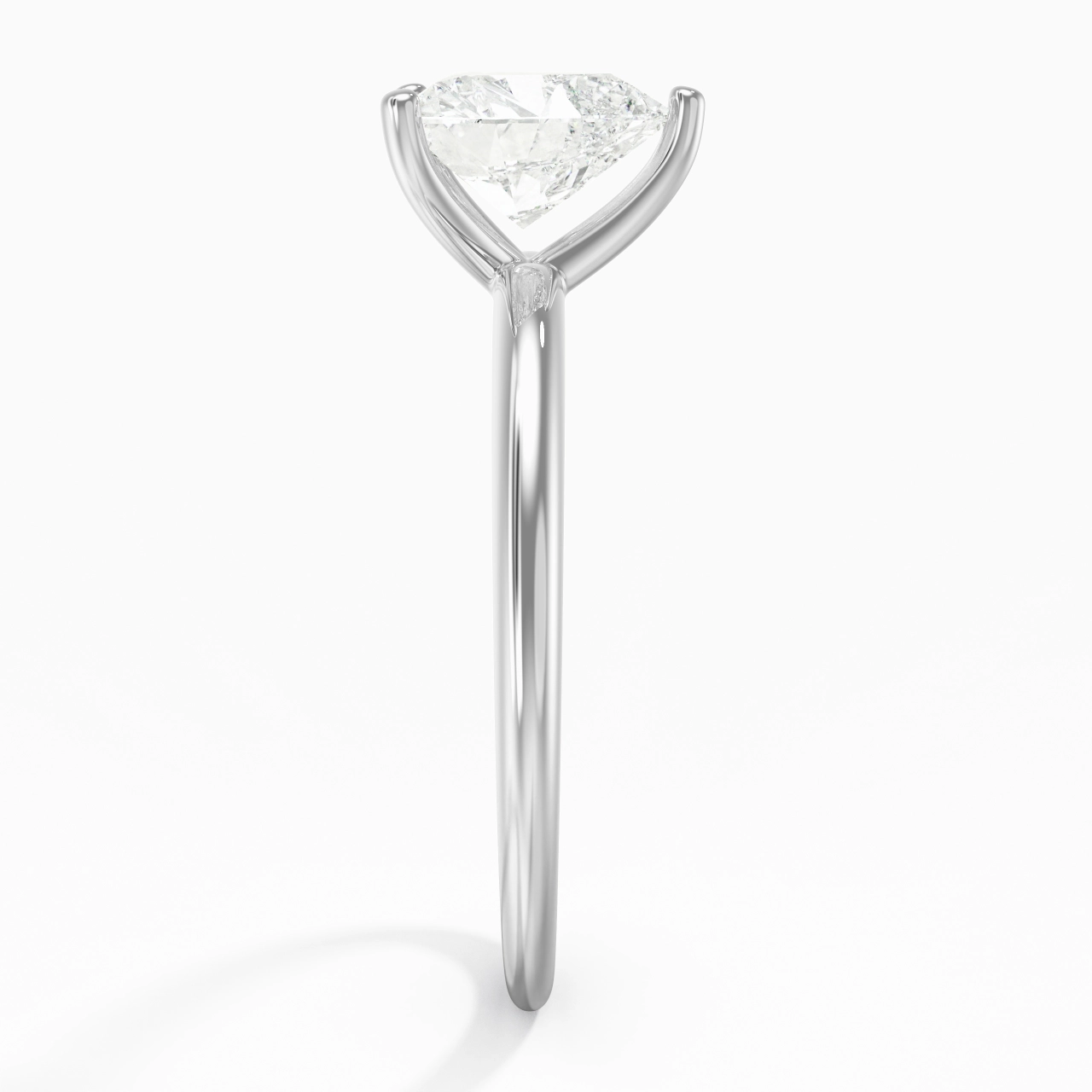 Classic Simple Heart Cut Engagement Ring