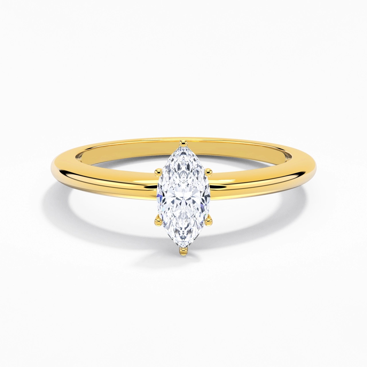 Classic Simple Marquise Cut Engagement Ring