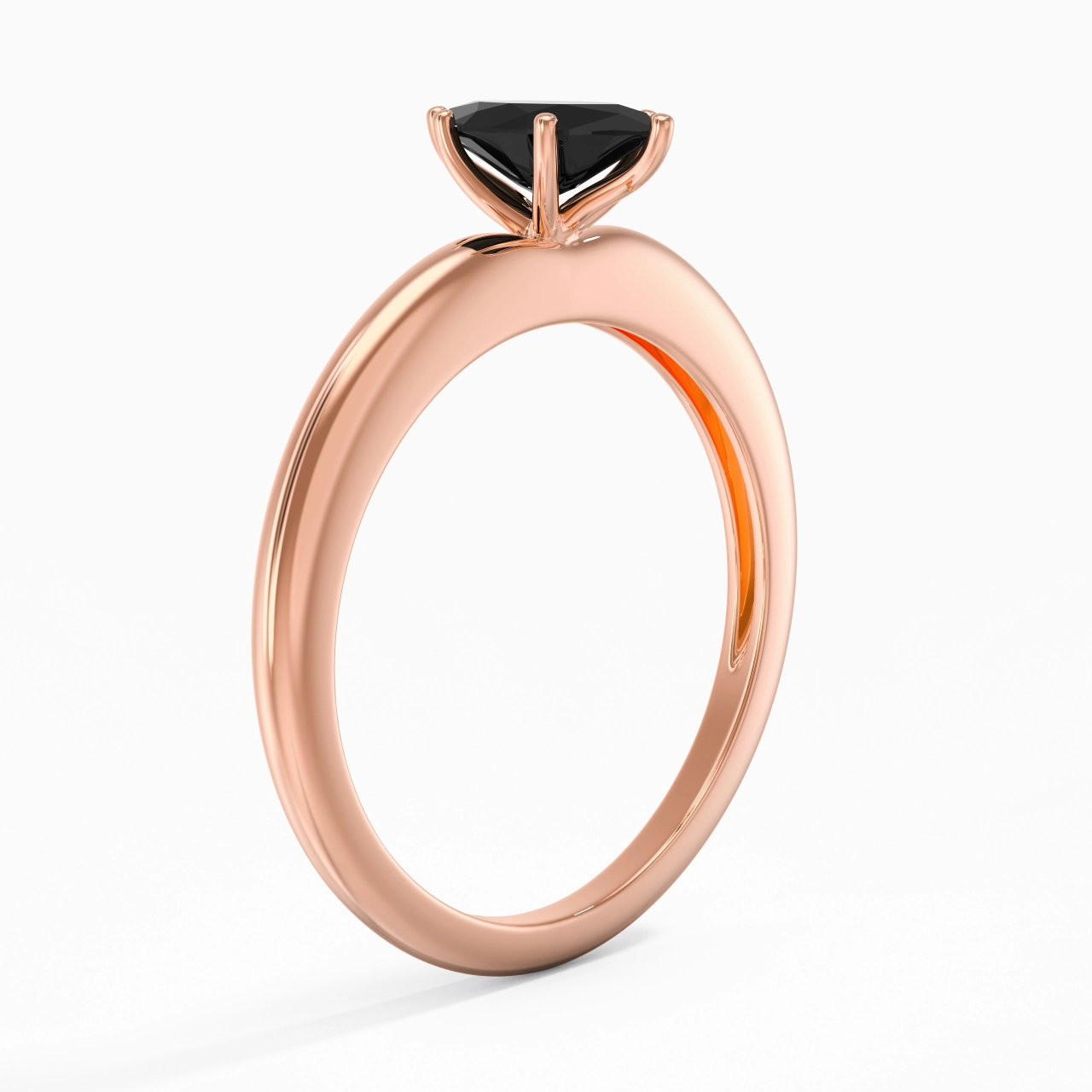Classique Simple Marquise Coupé Bague de fiançailles