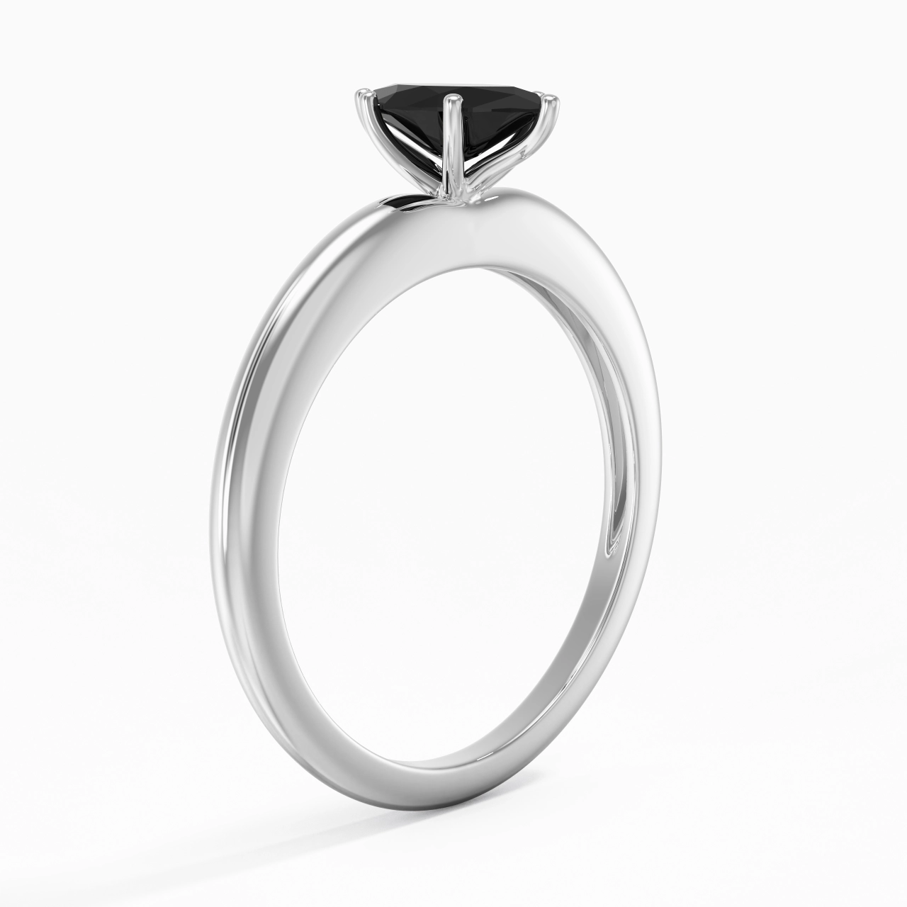 Classique Simple Marquise Coupé Bague de fiançailles