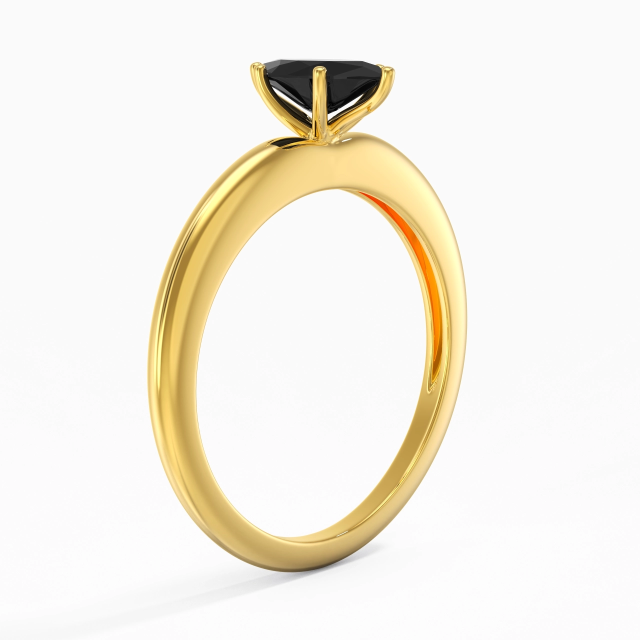 Classique Simple Marquise Coupé Bague de fiançailles