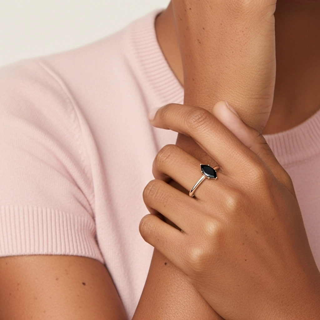 Classic Simple Marquise Cut Engagement Ring