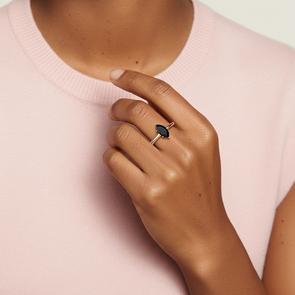 Classic Simple Marquise Cut Engagement Ring