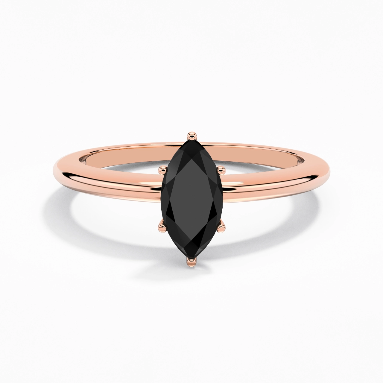 Classique Simple Marquise Coupé Bague de fiançailles