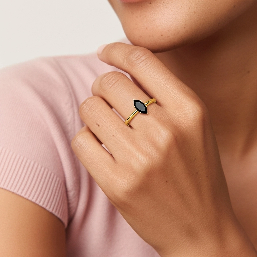 Classic Simple Marquise Cut Engagement Ring