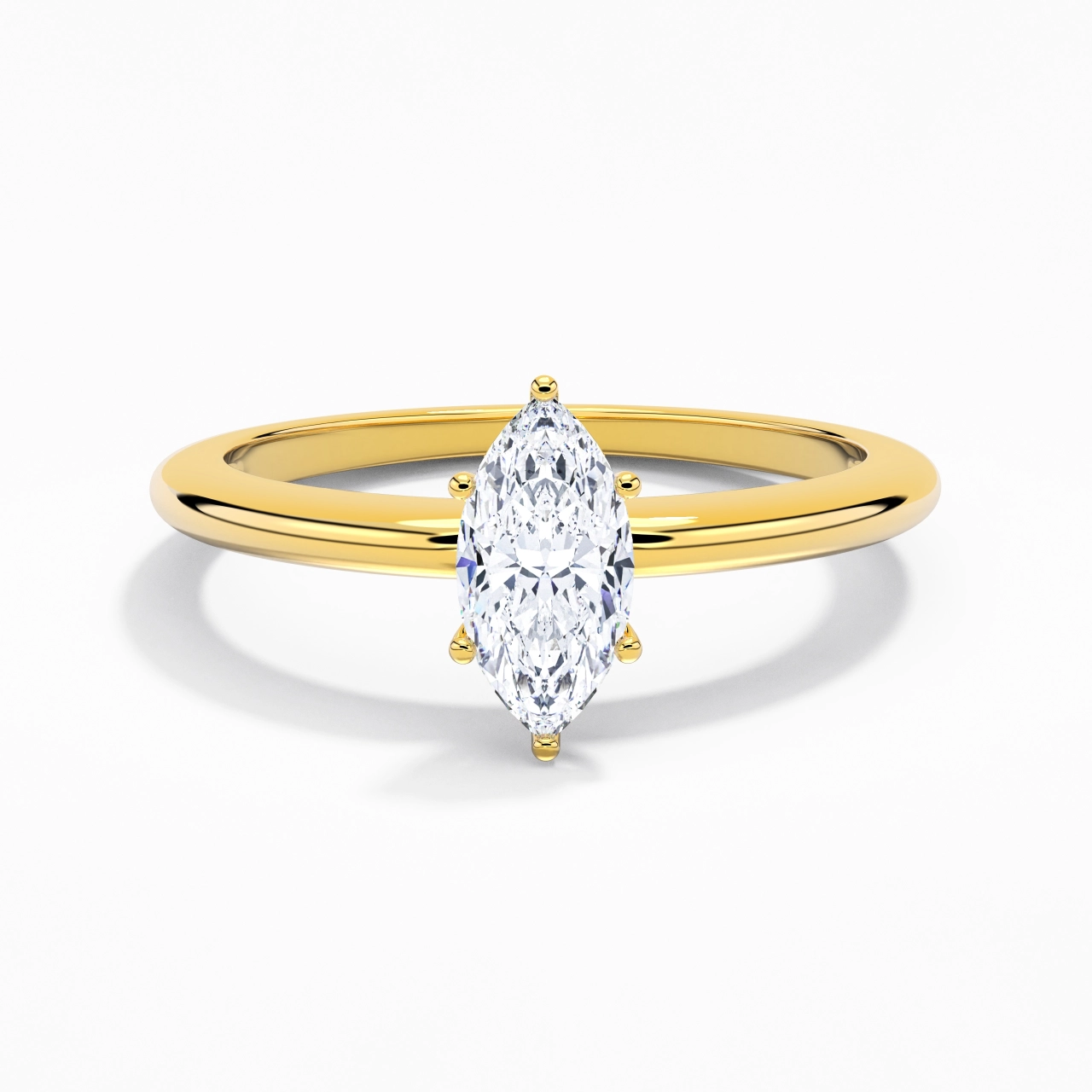 Classic Simple Marquise Cut Engagement Ring