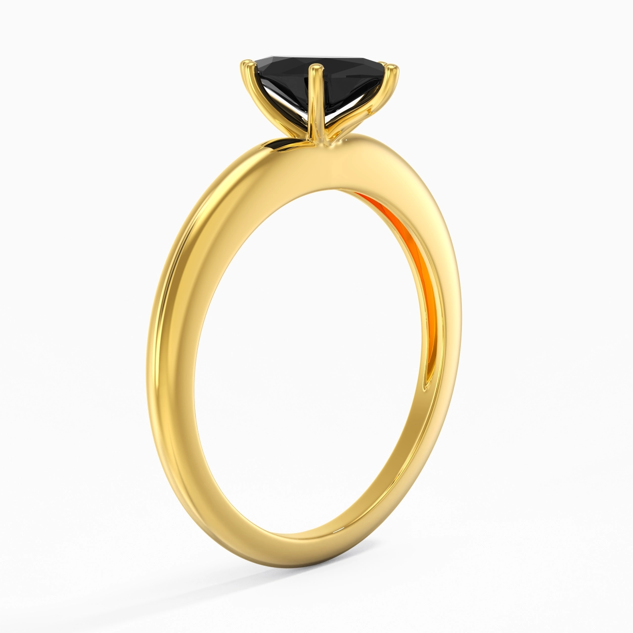 Classique Simple Marquise Coupé Bague de fiançailles
