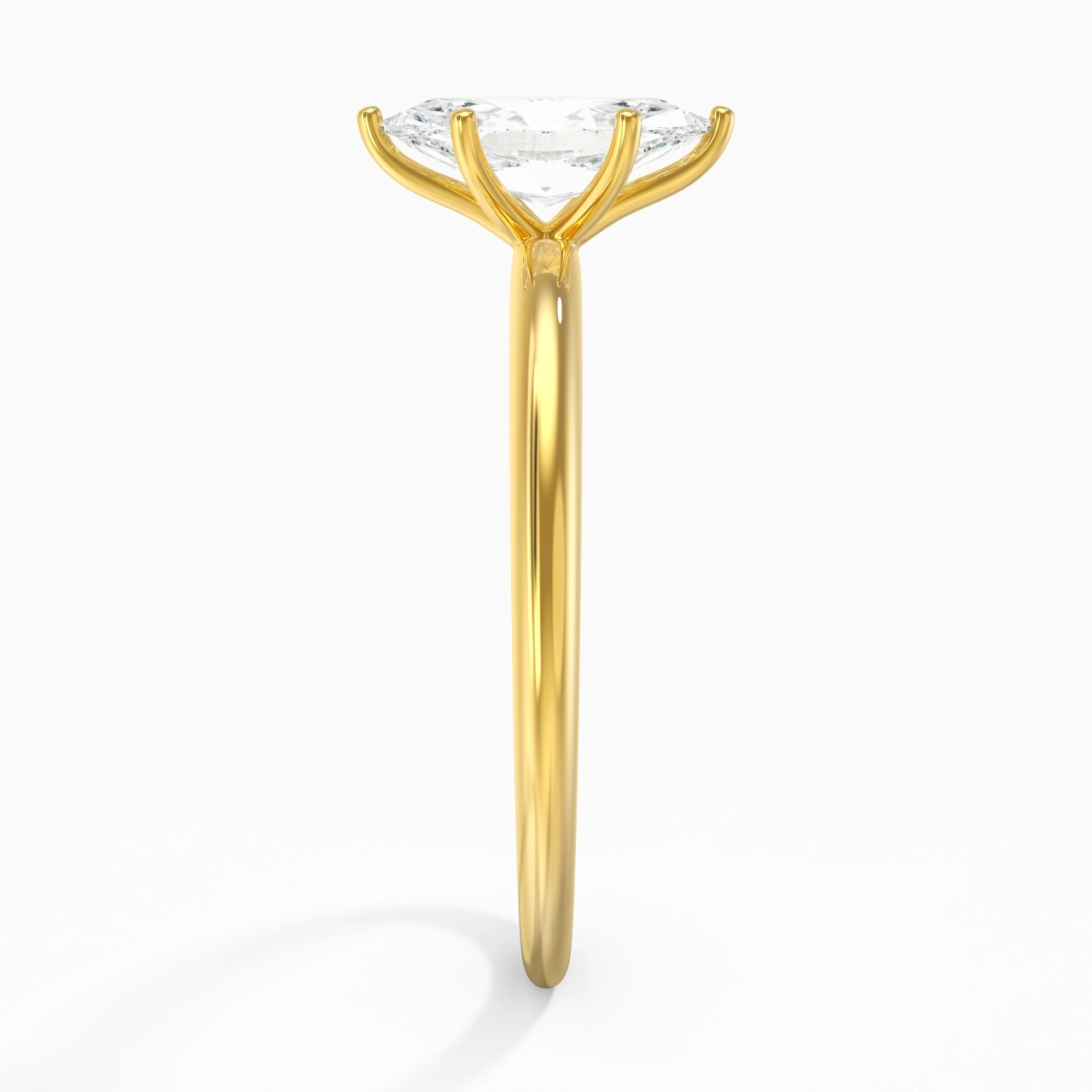 Classic Simple Marquise Cut Engagement Ring