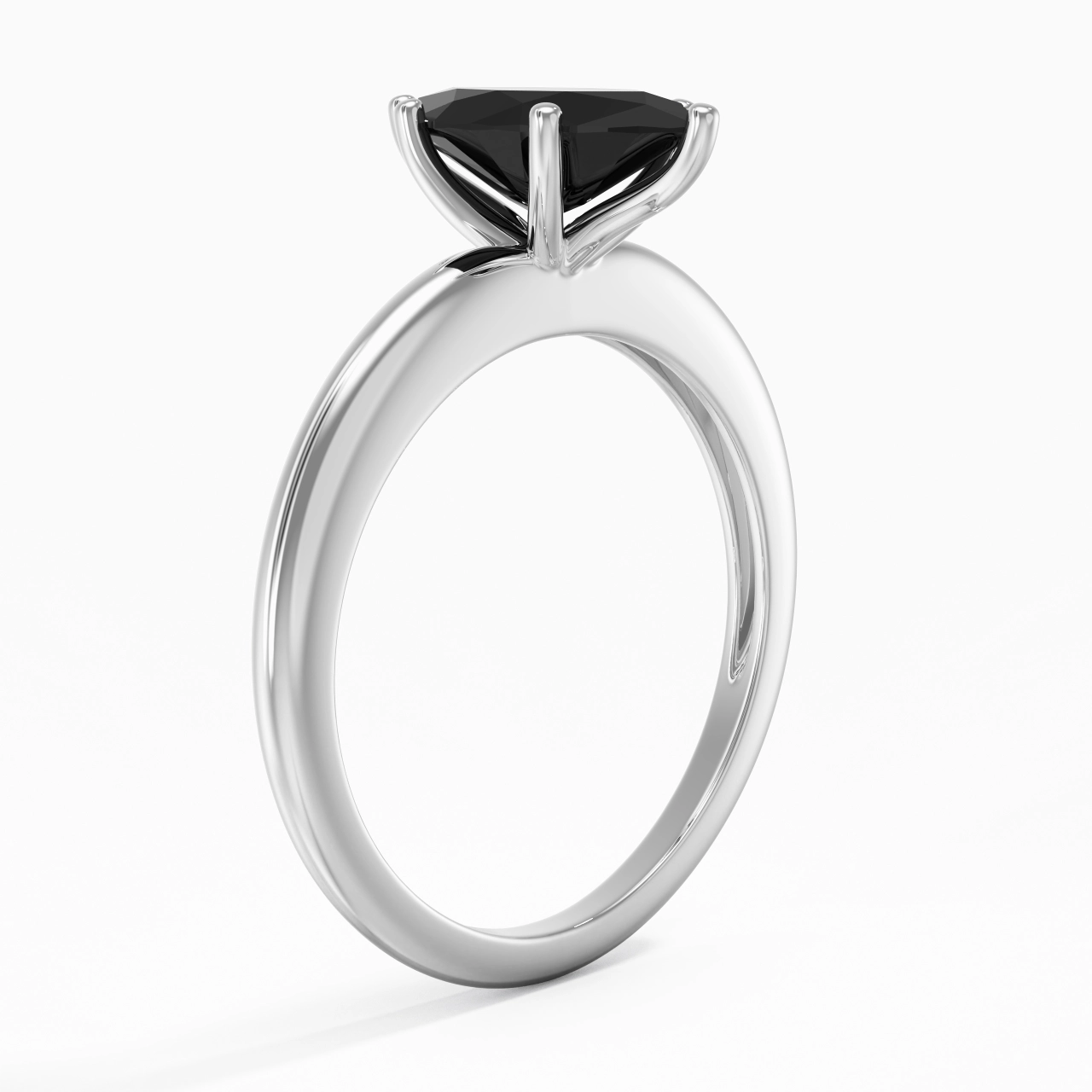 Classique Simple Marquise Coupé Bague de fiançailles