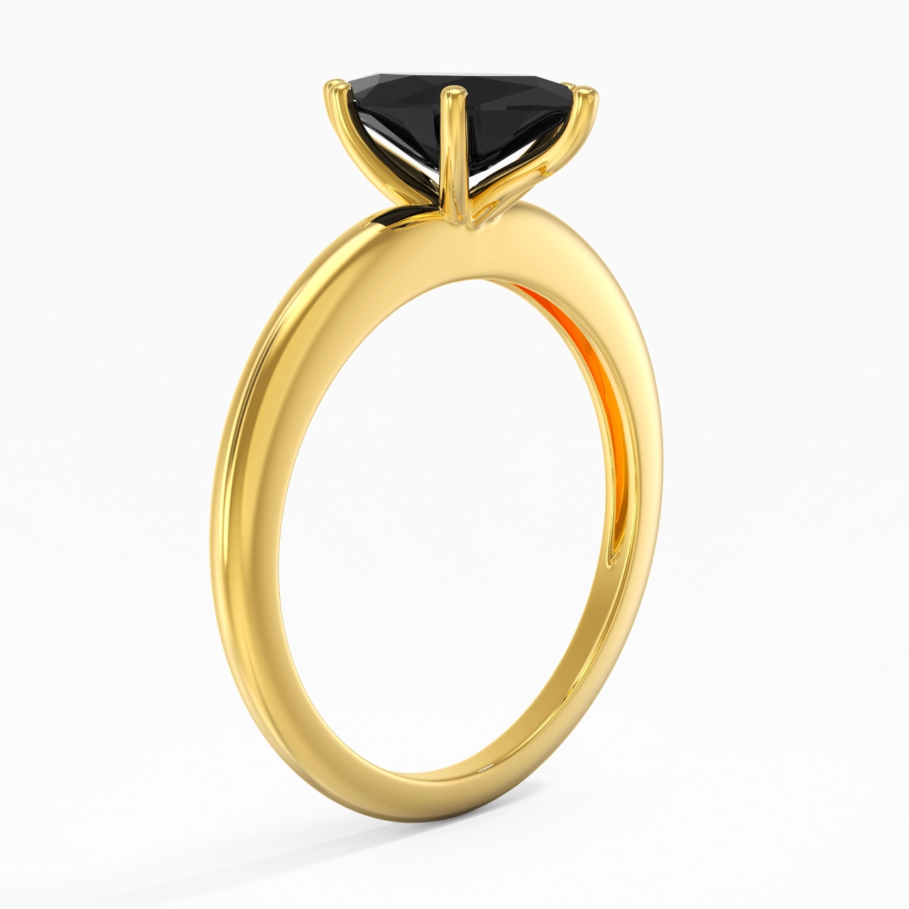 Classique Simple Marquise Coupé Bague de fiançailles