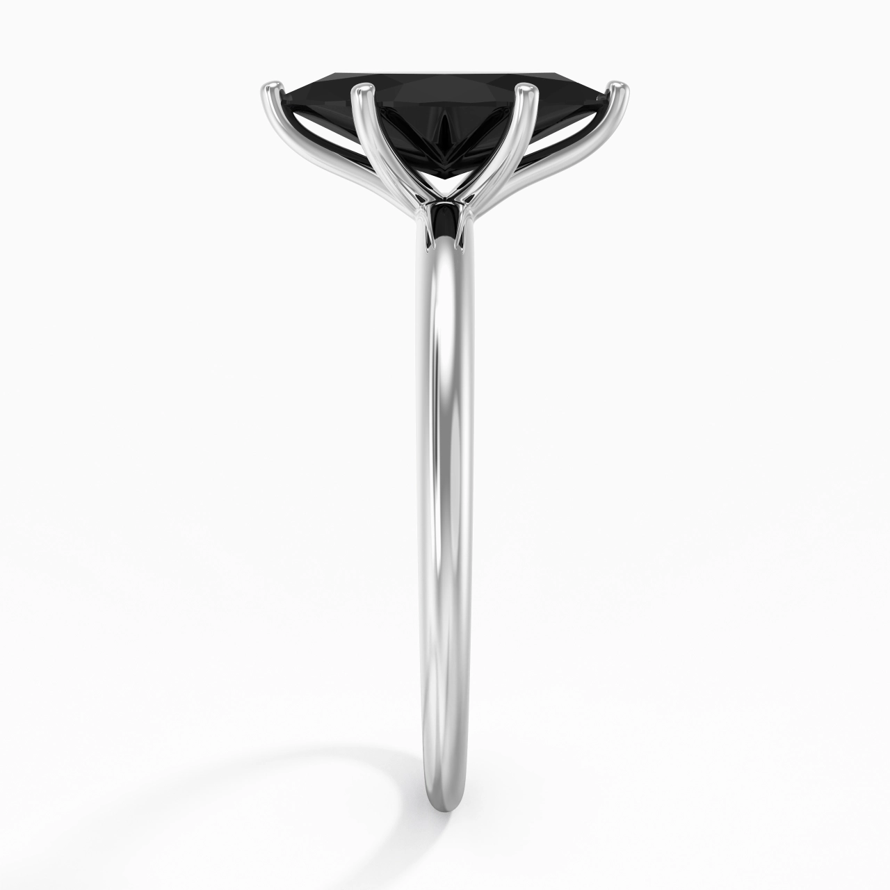 Classique Simple Marquise Coupé Bague de fiançailles