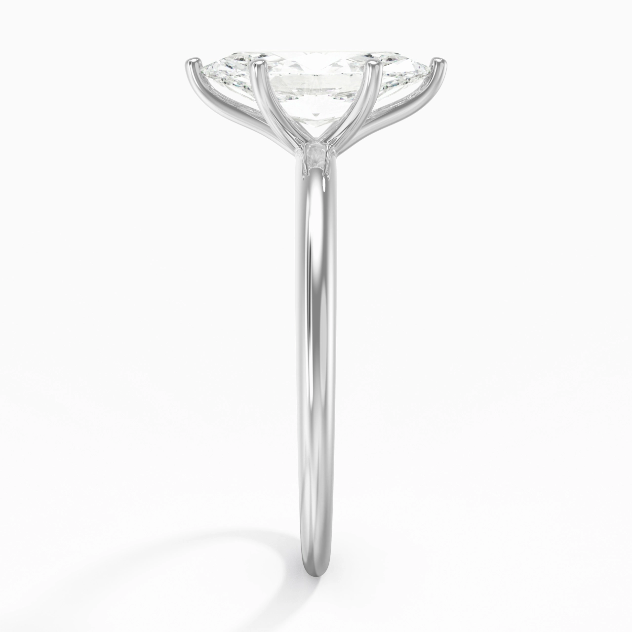 Classique Simple Marquise Coupé Bague de fiançailles