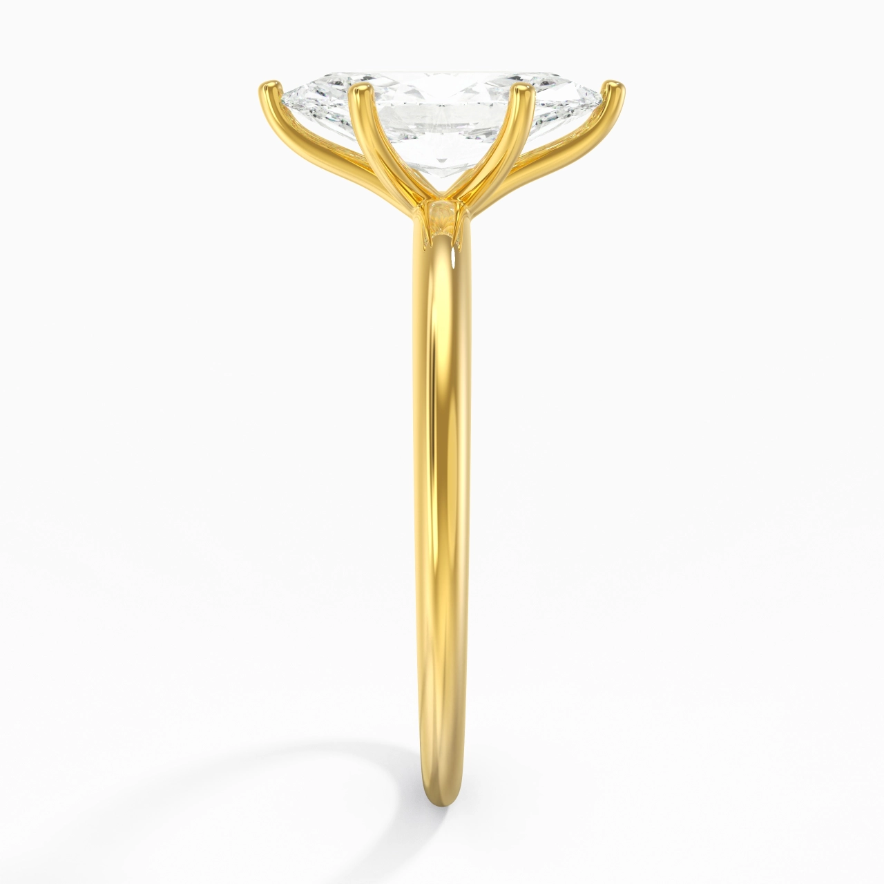 Classic Simple Marquise Cut Engagement Ring